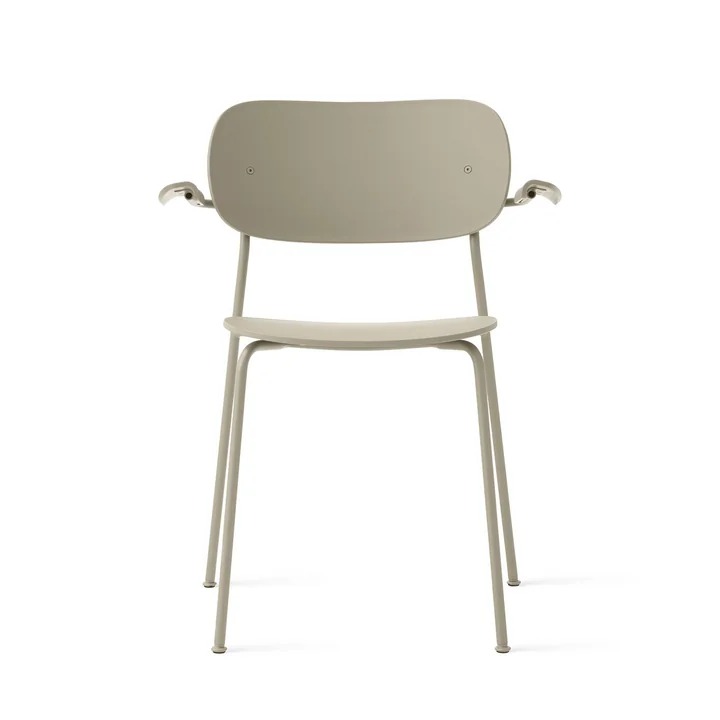 Audo - Co Dining Plastic Outdoor Armlehnstuhl, oliv