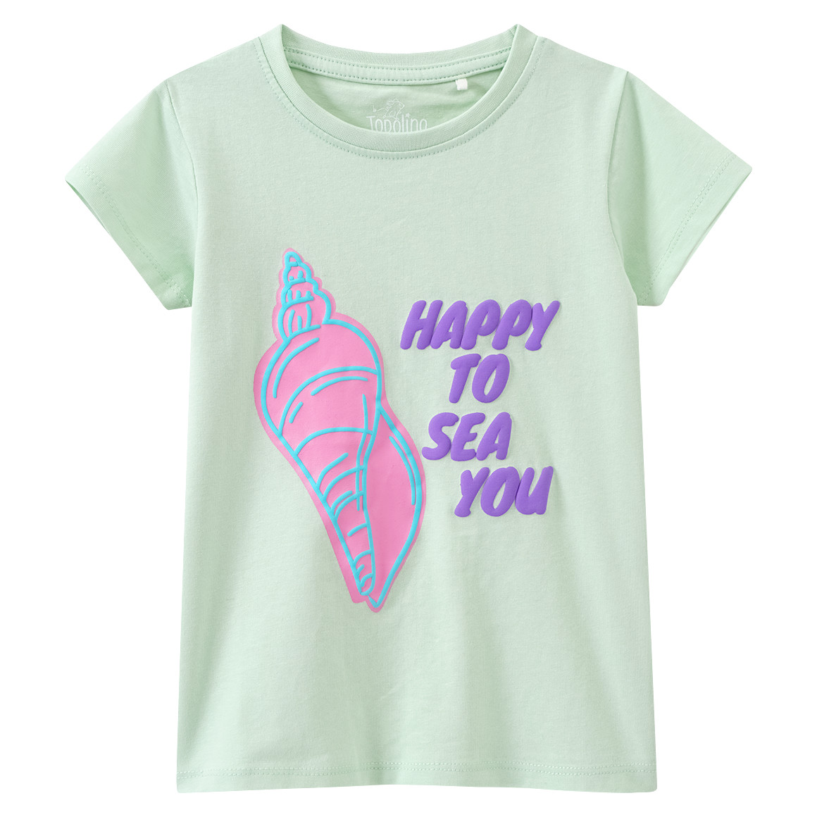 Topolino Mädchen T-Shirt mit Puff-Print hellgrün