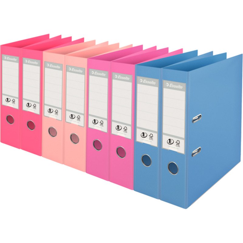 Classeur à levier plastifié N°1 Power Esselter Solea - Dos 7,5 cm couleurs assorties