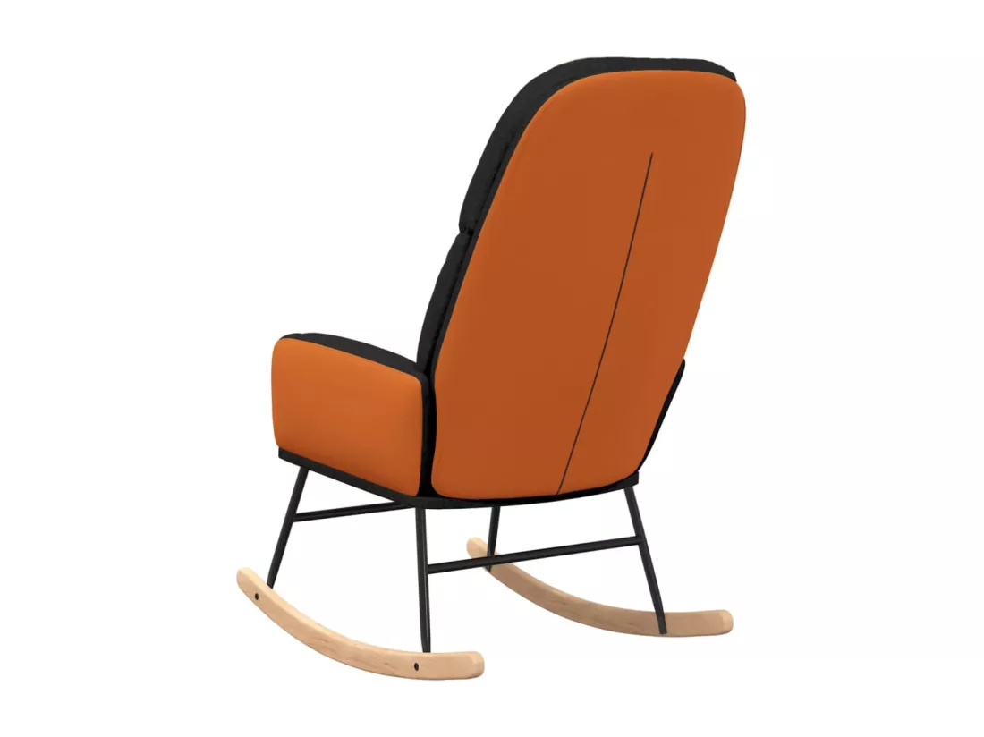 Chaise à bascule Noir Tissu