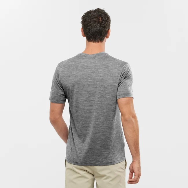 OUTLIFE MERINO BLEND  Kurzarmshirt Herren MediumGrey