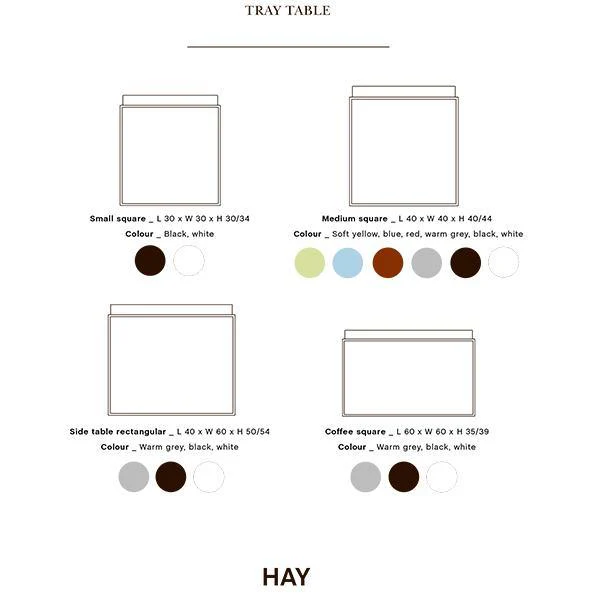 HAY  Tray bord, side - black