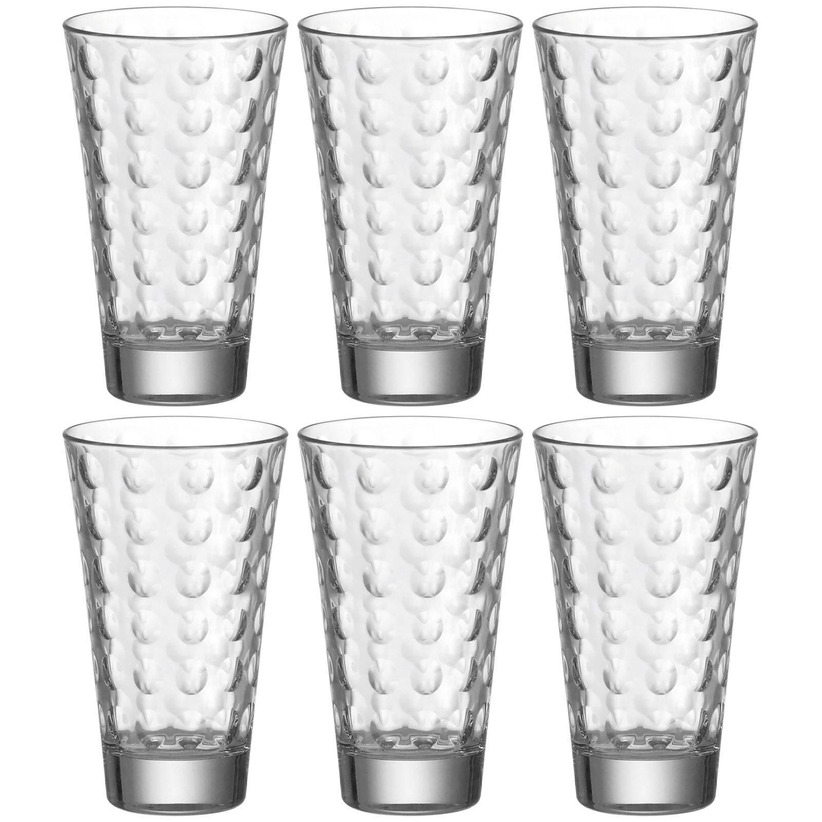 LEONARDO Longdrinkglas OPTIC 6er Set transparent