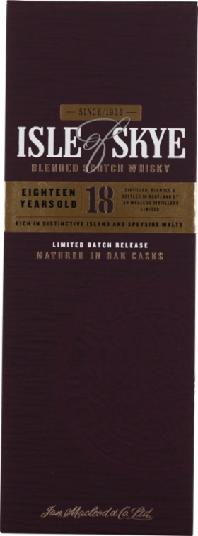 ISLE OF SKYE 18 YEARS 70CL