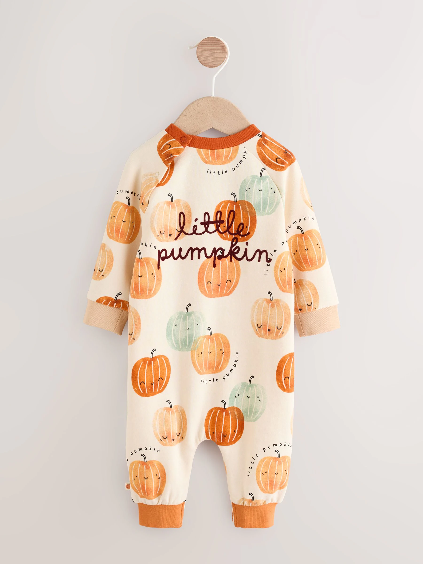 Oranje kleine pompoen - Sweat babyromper (0mnd-2jr)