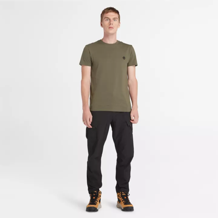 T-shirt coupe slim Dunstan River pour homme en vert foncé