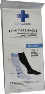 solvacare Compressiekous zwart M 23 - 26 cm 1 paar