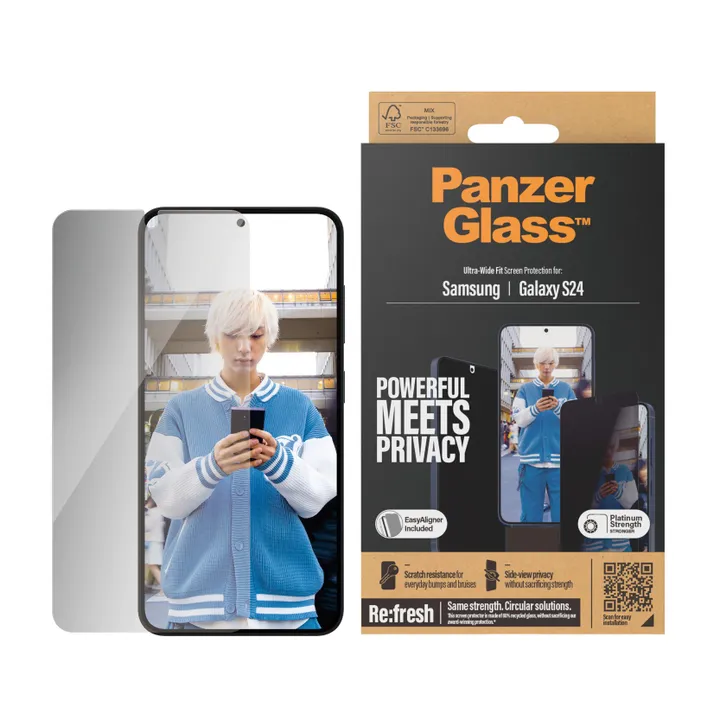 PanzerGlass™ | Privacy Edition - Skærmbeskyttelse - Ultra-Wide Fit | Galaxy S24