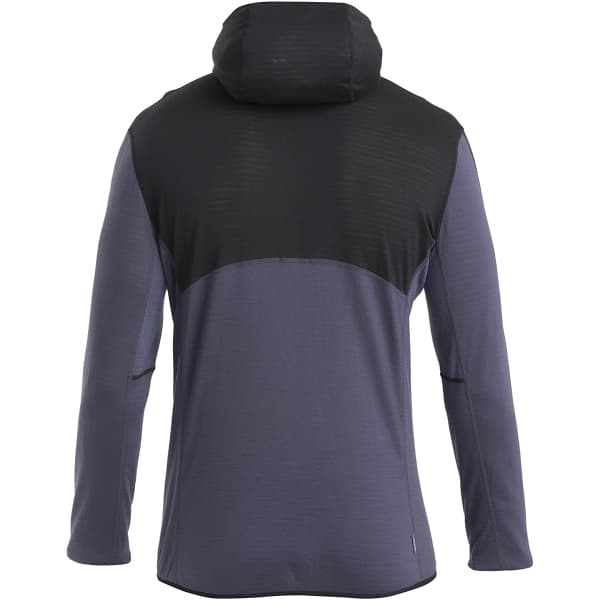 Veste polaire ski rando ICEBREAKER M MERINO 200 REALFLEECE DESCENDER LS ZIP H BLACK/ GRAPHITE/CB