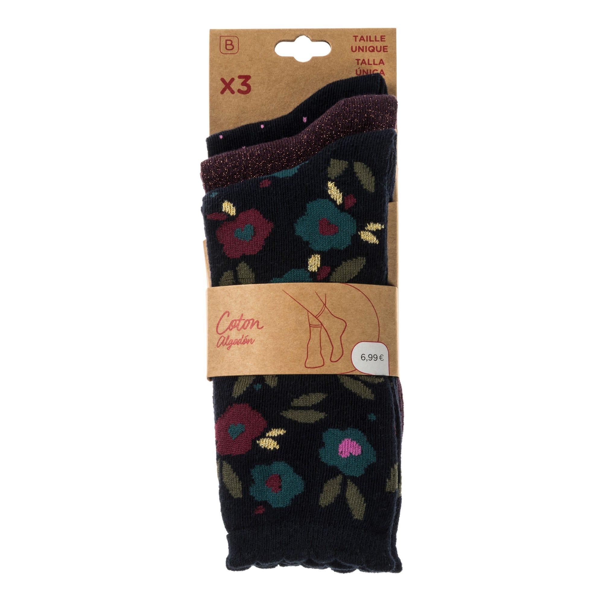 Chaussettes Femme bleu marine