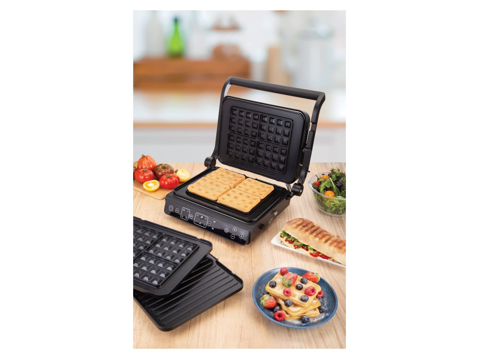 GRELHADOR 2 EM 1 QILIVE Q.5267 GRILL   WAFFLE