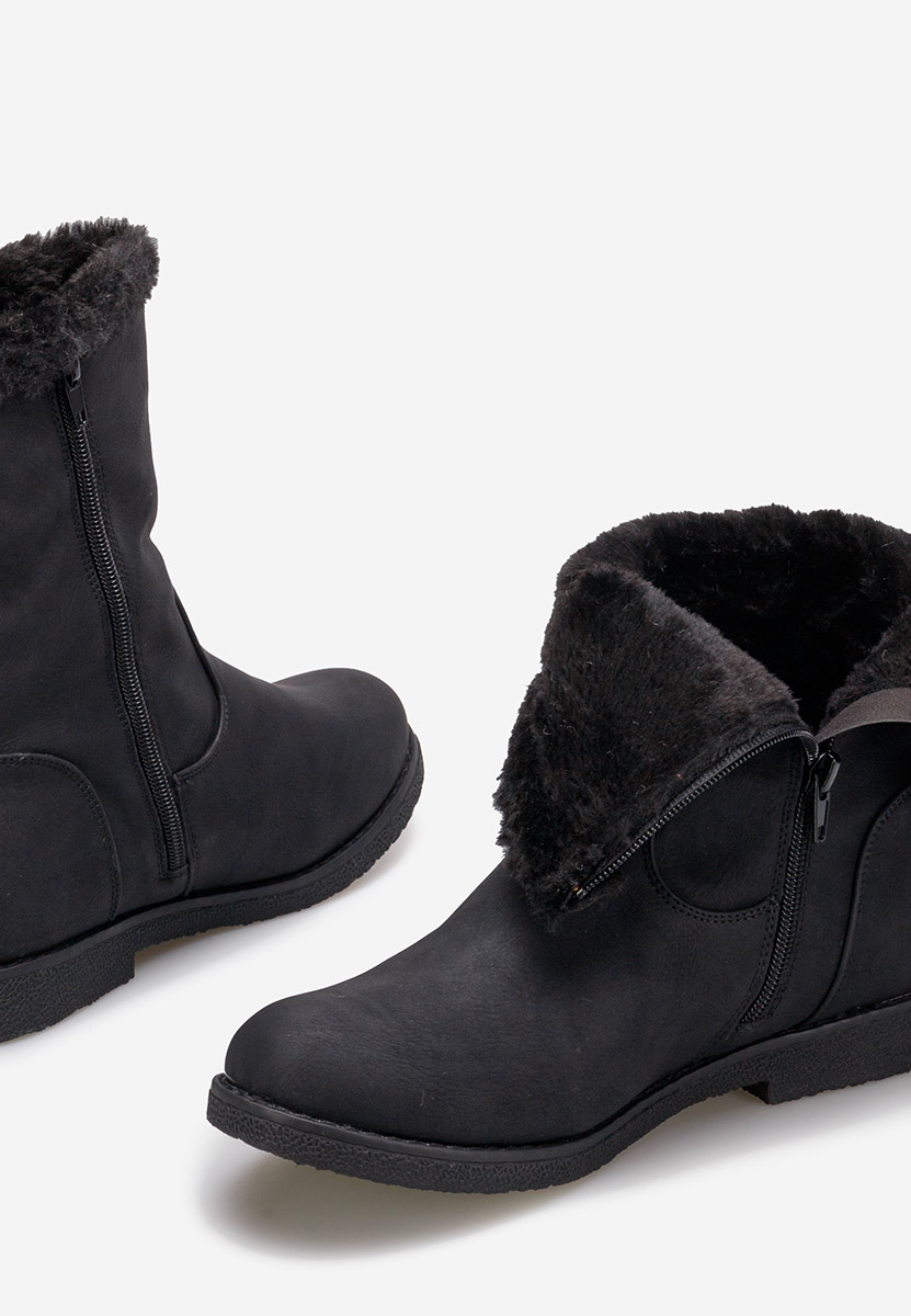 Bottes fourrées femmes noires Milena