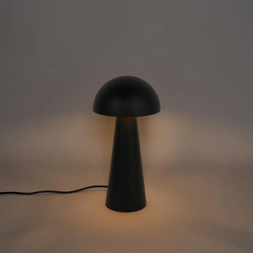 Qazqa staande buitenlampen mushroom zwart e27