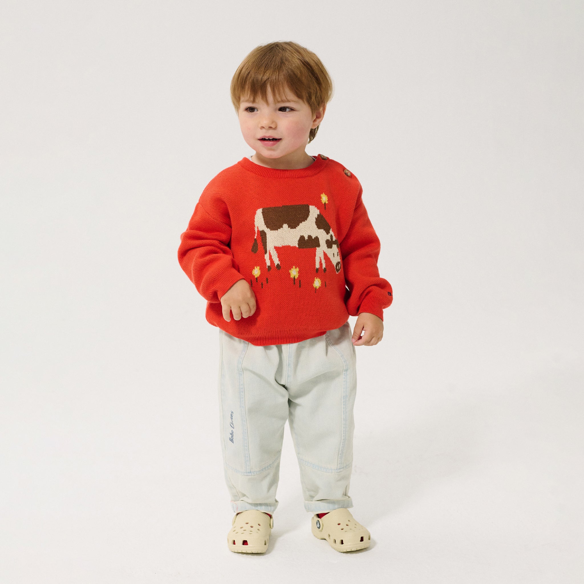 Baby Pullover Farm Adventure Red