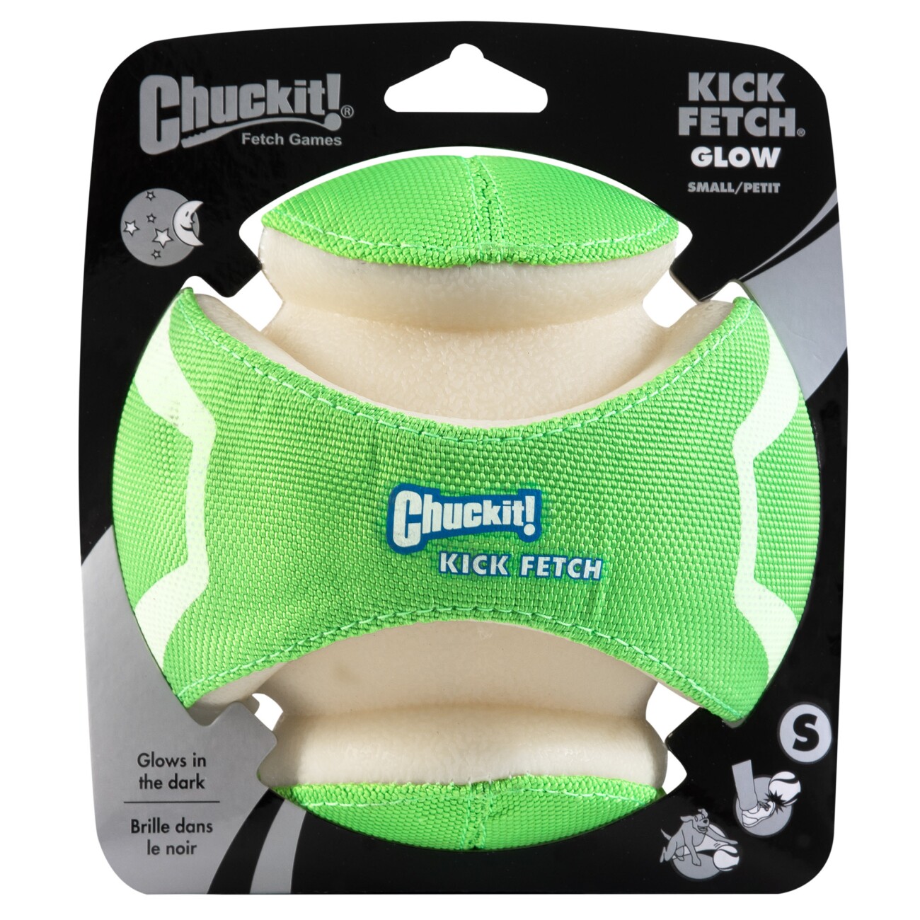 ChuckIt max glow kick fetch small