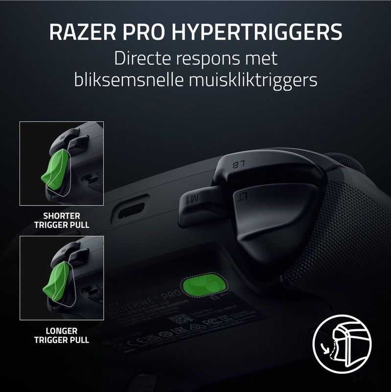 Razer Wolverine V3 Pro - Draadloze Gaming Controller - Vervangbare Knoppen - Zwart - Xbox/PC