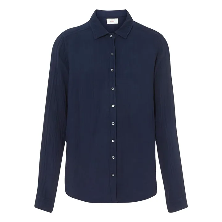 Xirena Chemise Scout Gaze de Coton | Bleu nuit