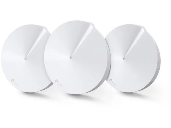 TP-Link Deco M9 Plus - Wi-Fi-system (3 routere) - op til 6750 sq.ft - mesh - GigE - 802.11a/b/g/n/ac, Bluetooth 4.2, ZigBee Home Automation 1.2 - Tri-Band