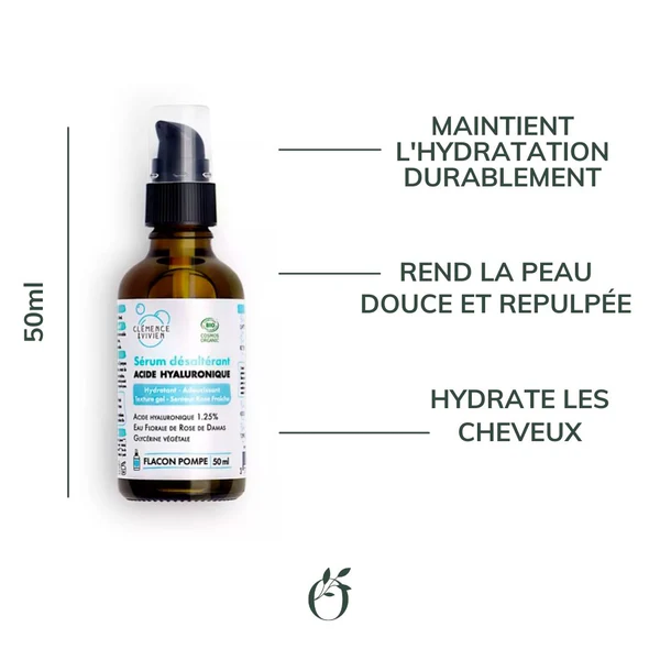 Clémence & vivien Sérum Désaltérant à l'Acide Hyaluronique 50 mL