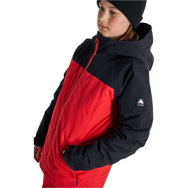 Veste snowboard BURTON BOYS' LODGEPOLE 2L JACKET TRUE BLACK/TOMATO