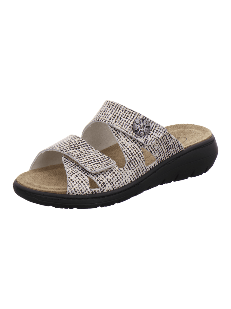 Pantoletten Damen Wechselfußbett sand-metallic