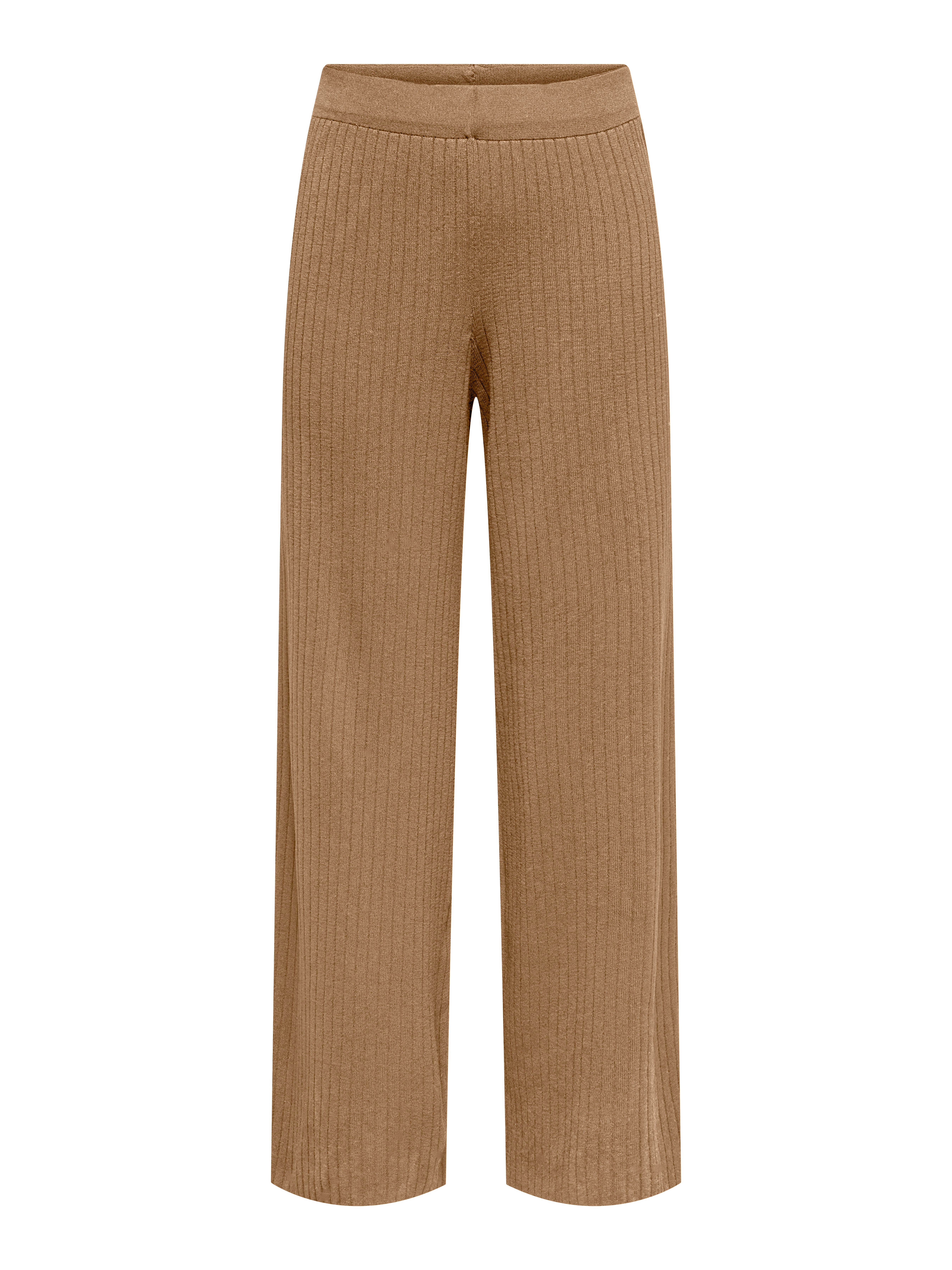 ONLTHELMA Mittlere Taille Weiter Beinschnitt Gestrickte Hose Toasted Coconut