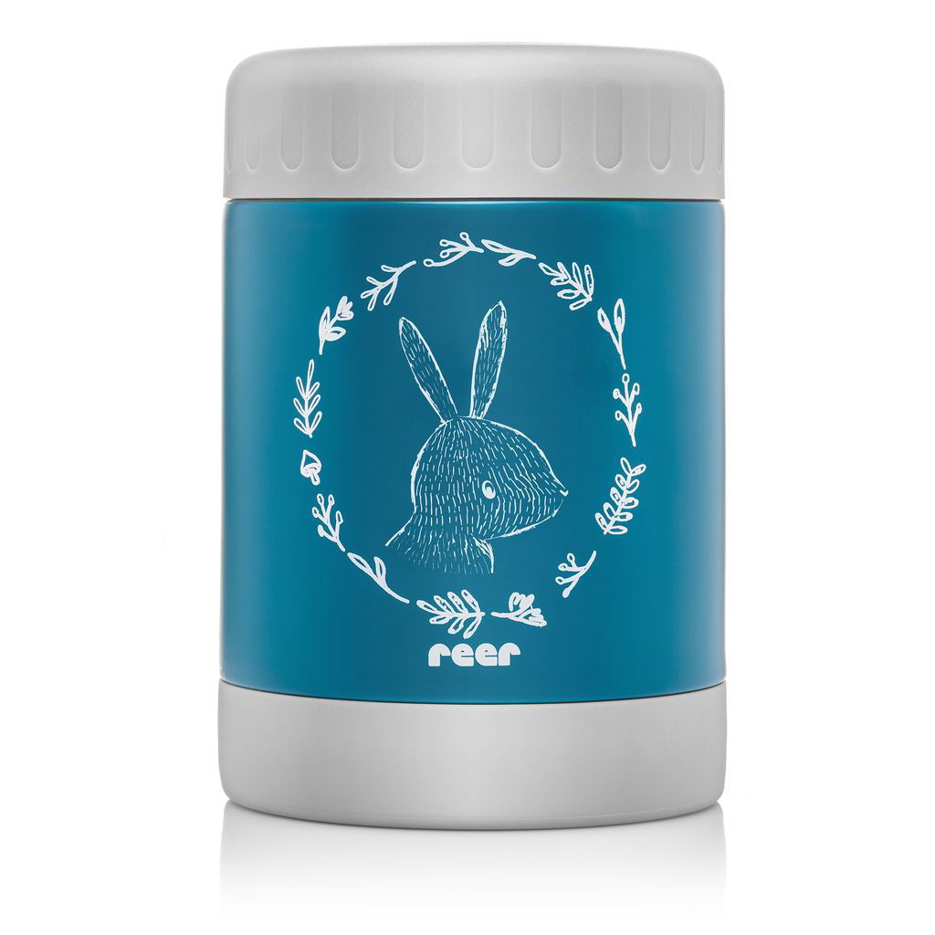 reerreer   Edelstahl Warmhaltebox silber petrolblau 300ml