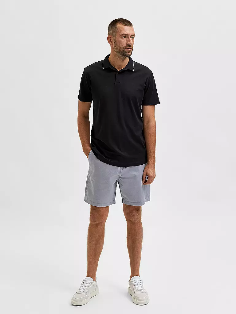 SELECTED Poloshirt SLHLEROY COOLMAX schwarz