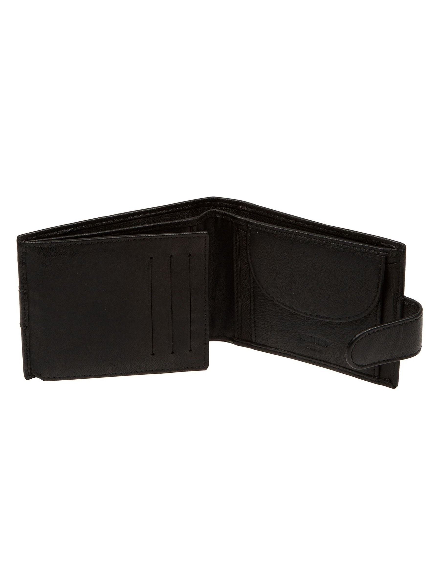Zwart - Cultured London 'Leo' Leather Wallet