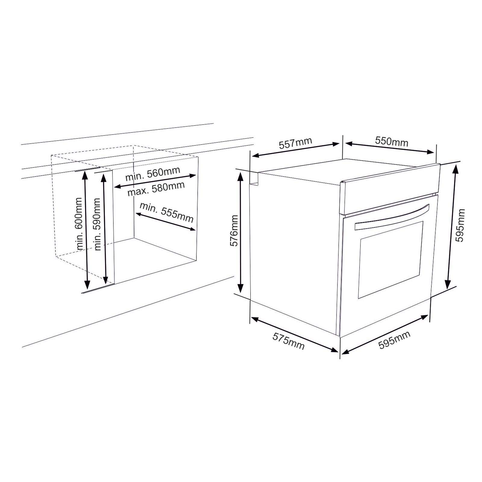 ATLANTIC Einbau-Backofen ATLEO60EDS20 - A
