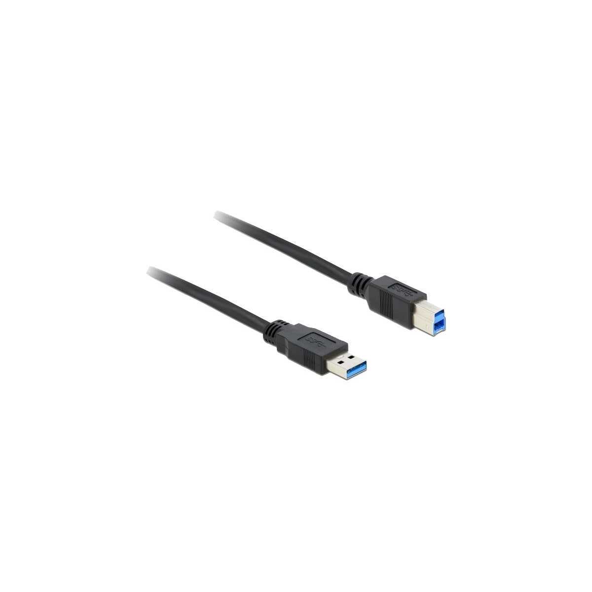 Delock-kabel USB 3.0 Type-A hann> USB 3.0 Type-B hann 0.5 m svart