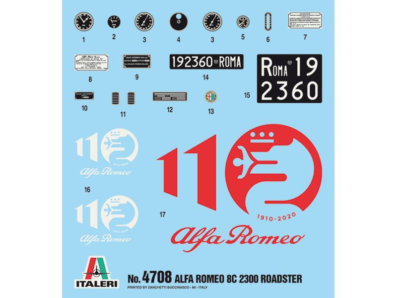 Italeri Bausatz Alfa Romeo 8C 2300 Roadster 1:12 Italeri Alfa Romeo 8C 2300 Roadster im Massstab 1:12