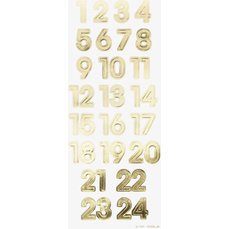 Stickers calendrier de l'Avent 'NUMBERS IRIDESCENT'