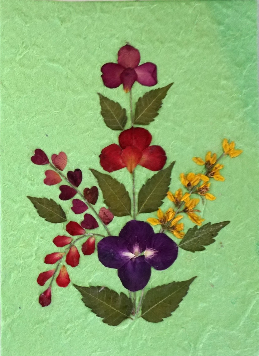 Grußkarte 'Blume', grün, T 17,5 cm, B 12 cm günstig bestellen