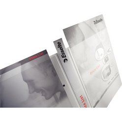 Classeur 4 anneaux cartonné Leitz personnalisable A4 maxi - Dos 6,3 cm blanc