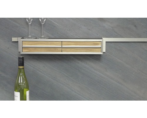 Echte steen mica schist SlateLite flinterdun 1,5 mm D-Zwart 315° 61x122 cm