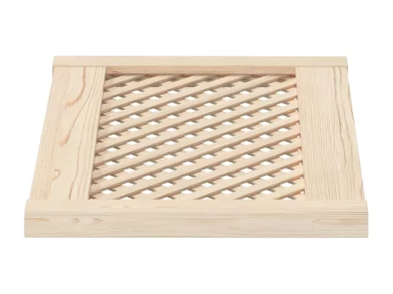 Portes d'armoires en treillis 2 pcs 59,5x39,5 cm pin massif
