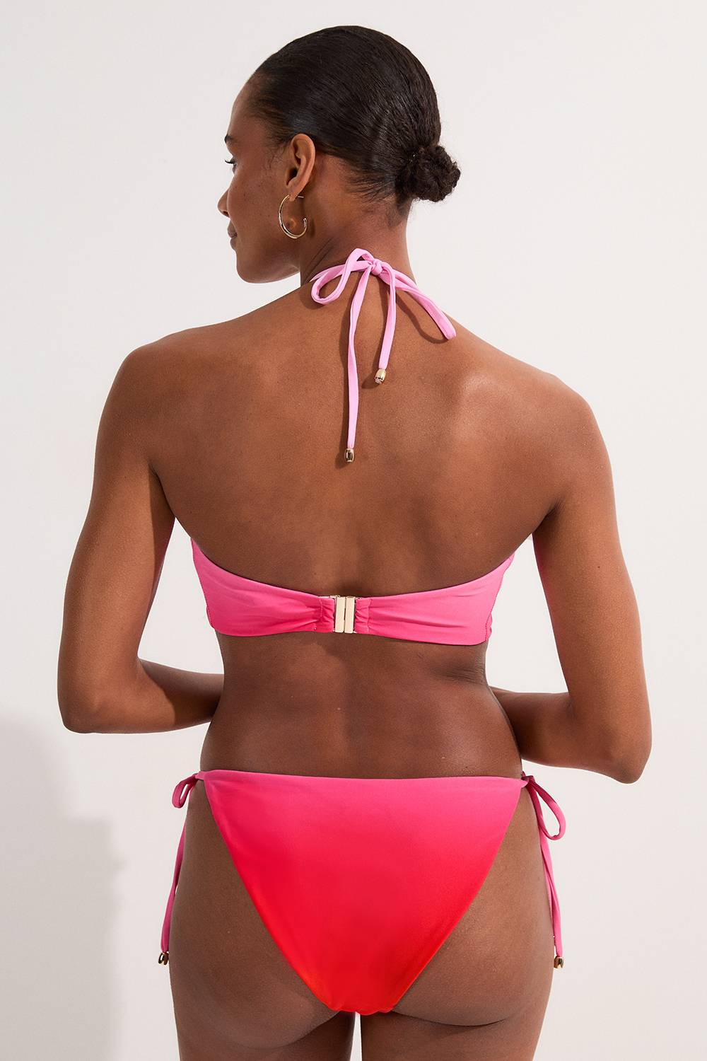 KarenMillen Fonds de bikini ombré Slinky à nouer sur le côté