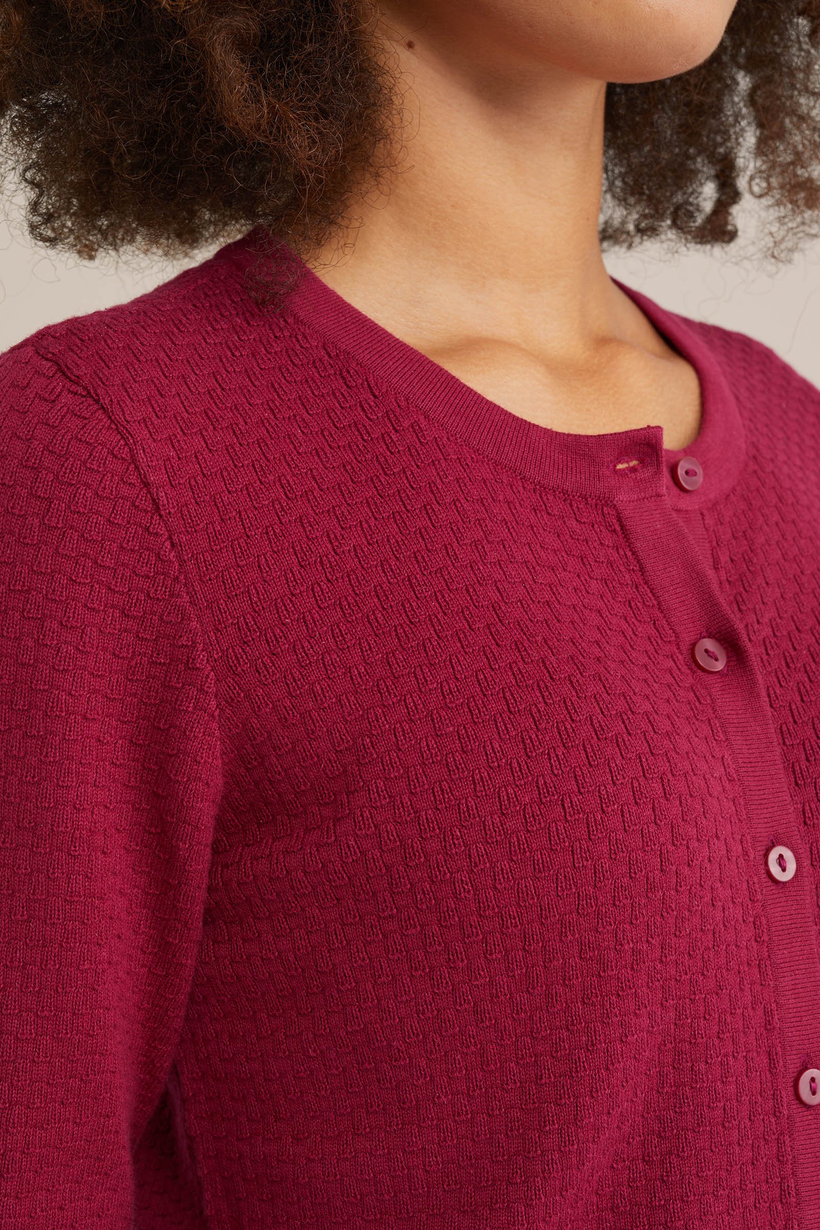 vest met structuur WE Fashion Rood