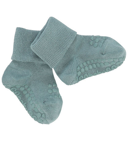 GoBabyGo Socken - Bambus - Rutschfeste Socken - Dusty Blue