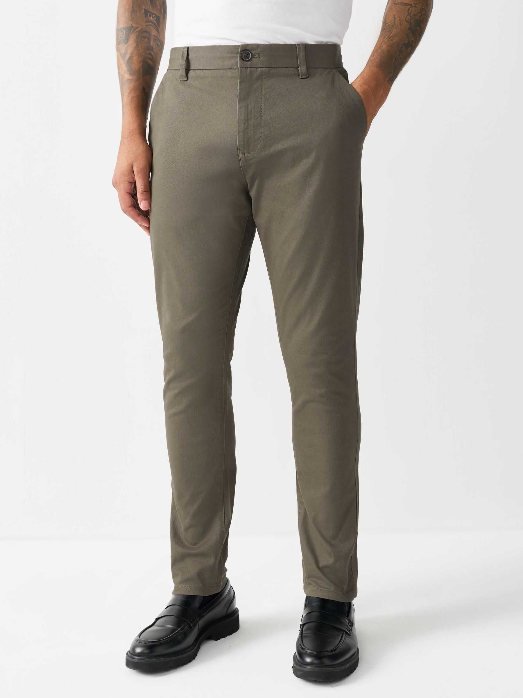Lichtbruin - Strakke Pasvorm - Stretchy chino