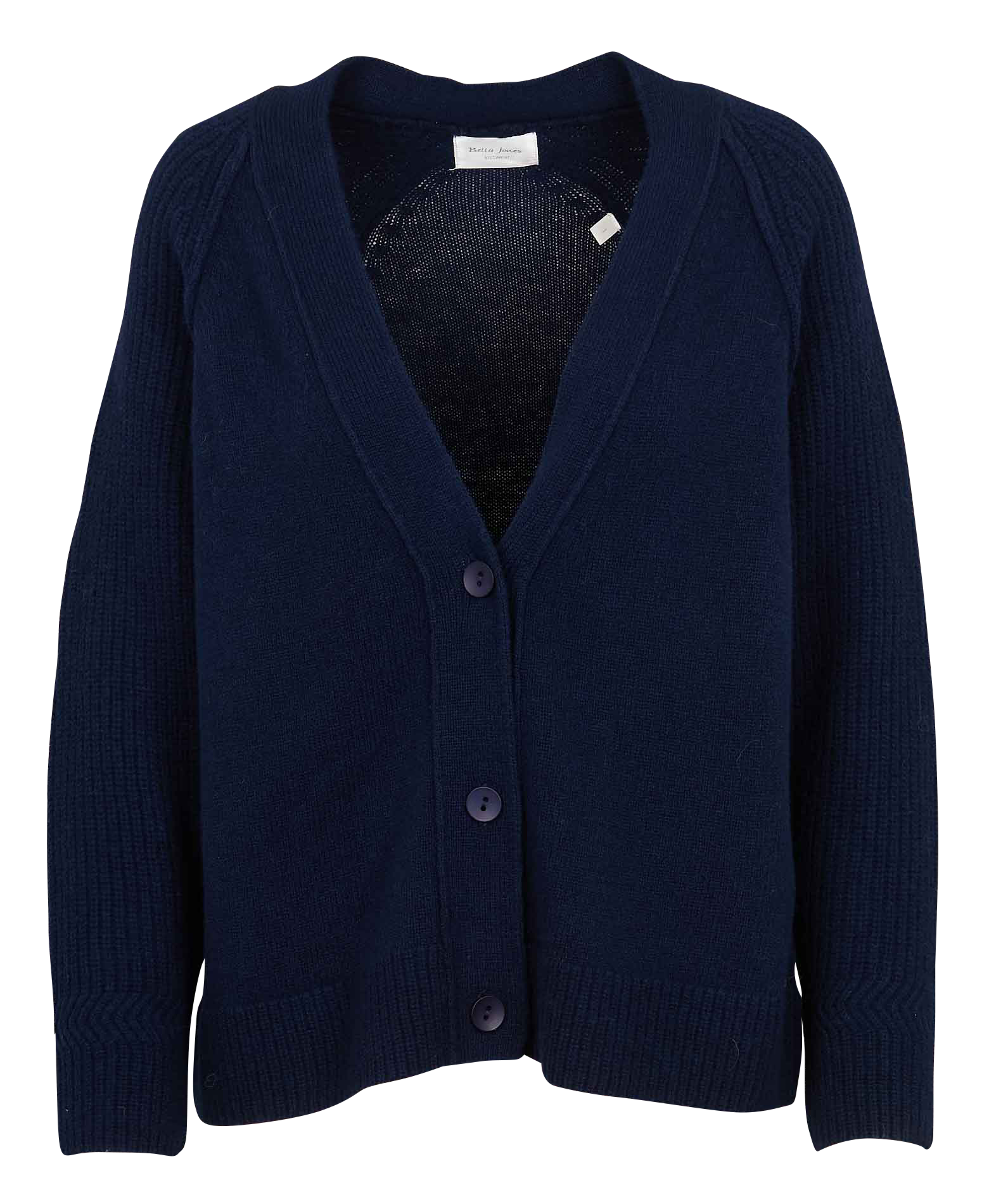 LAUREL - Cardigan droite en laine| Bleu