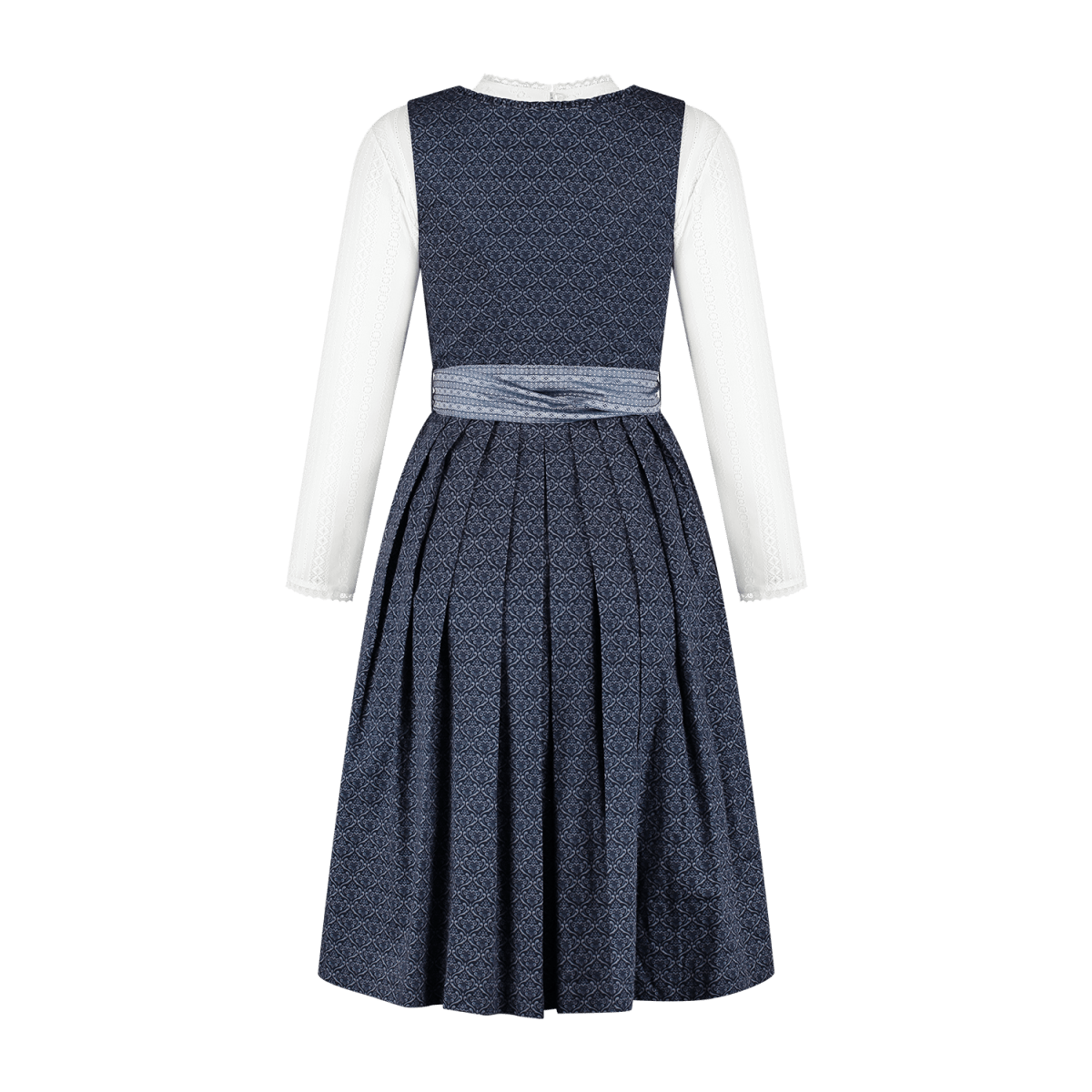 Donkerblauwe Dirndl Jurk Oktoberfest Dames Met Insteekzak 2 delig