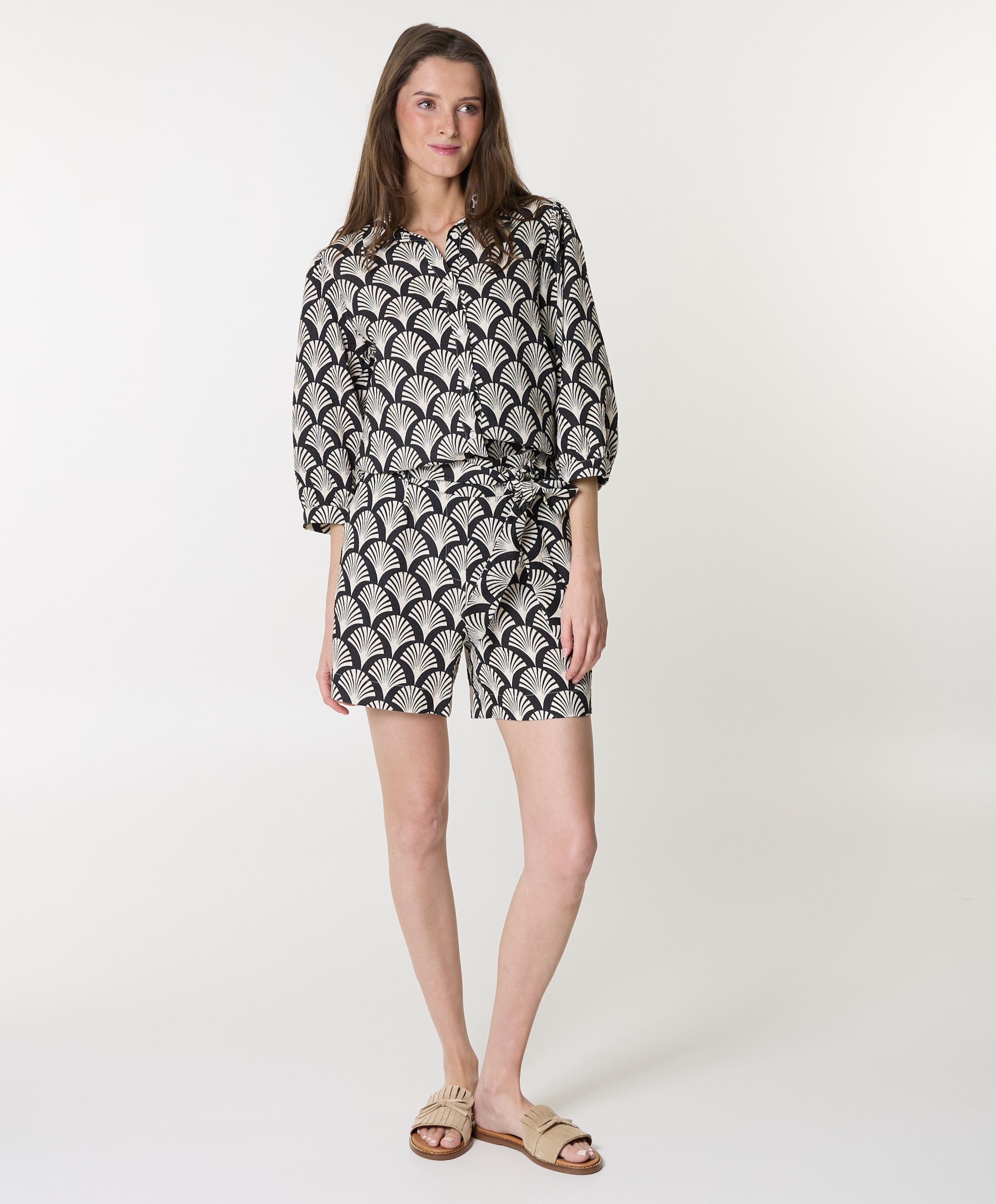 Geisha Dames blouse zwart