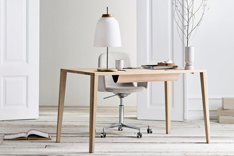 Bolia Graceful bureau 110x50 wit gepigmenteerd geolied eiken