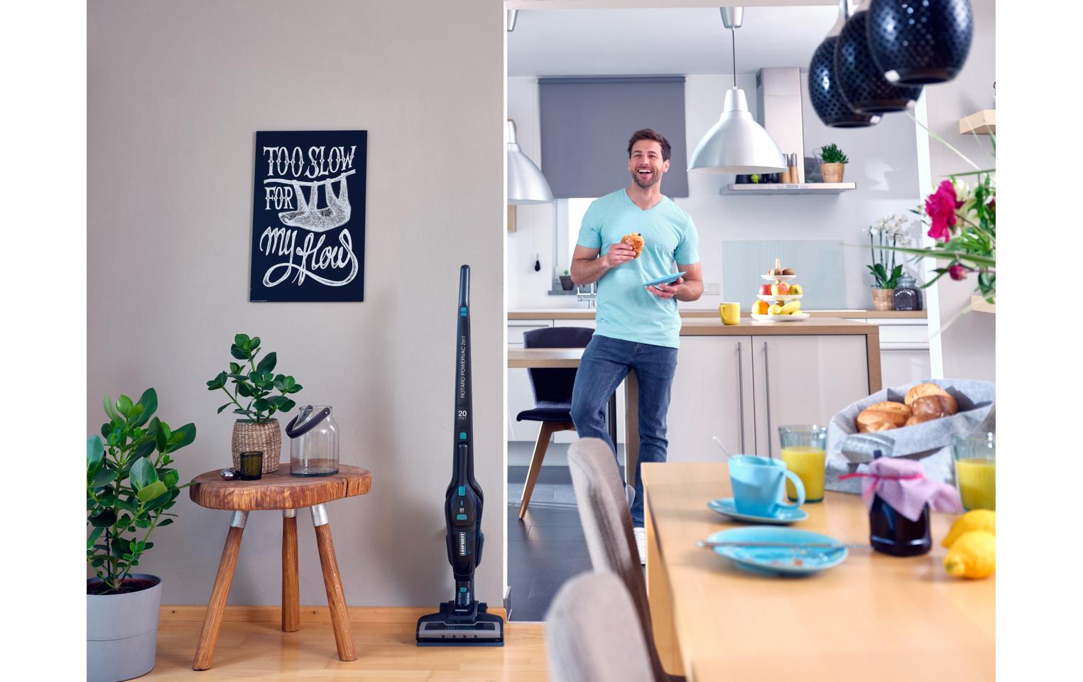 Akku-Hand- und Stielsauger Rotaro PowerVac 2in1 Schwarz<br>Kabelloser Staubsauger