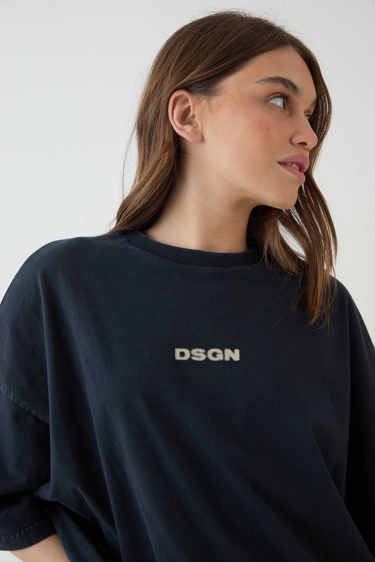 T-shirt Dsgn Studio À Manches Courtes Oversize En Tissu Épais Lavé