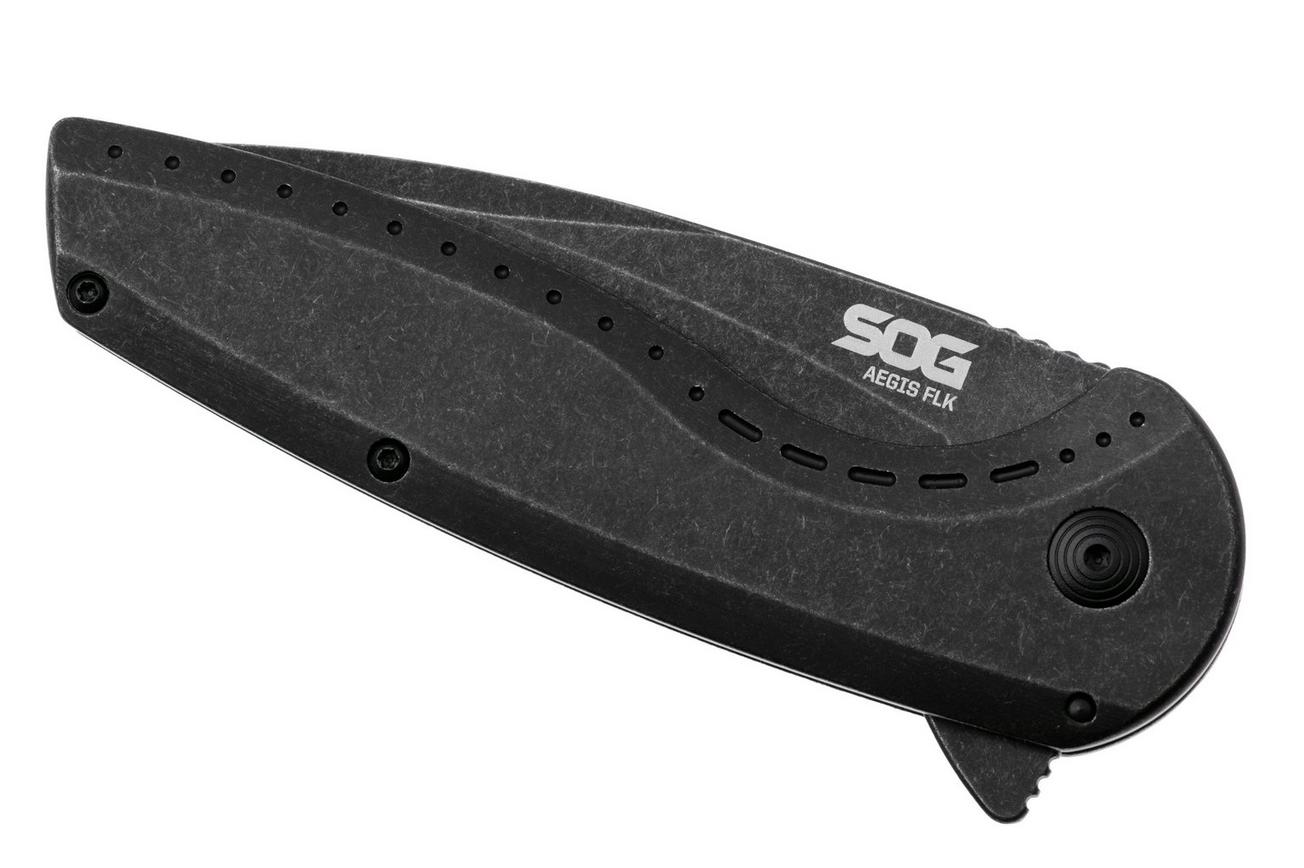 SOG Aegis FLK 2.0 14-41-05-43, Black PVD 8Cr13MoV, Black Stainless Steel zakmes