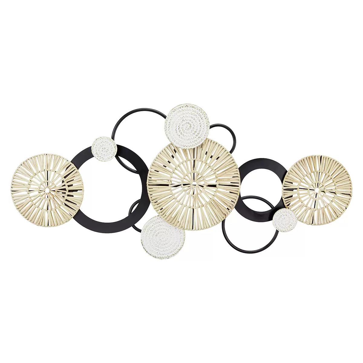 Wanddeko James Wood gold,natur,schwarz,weiss