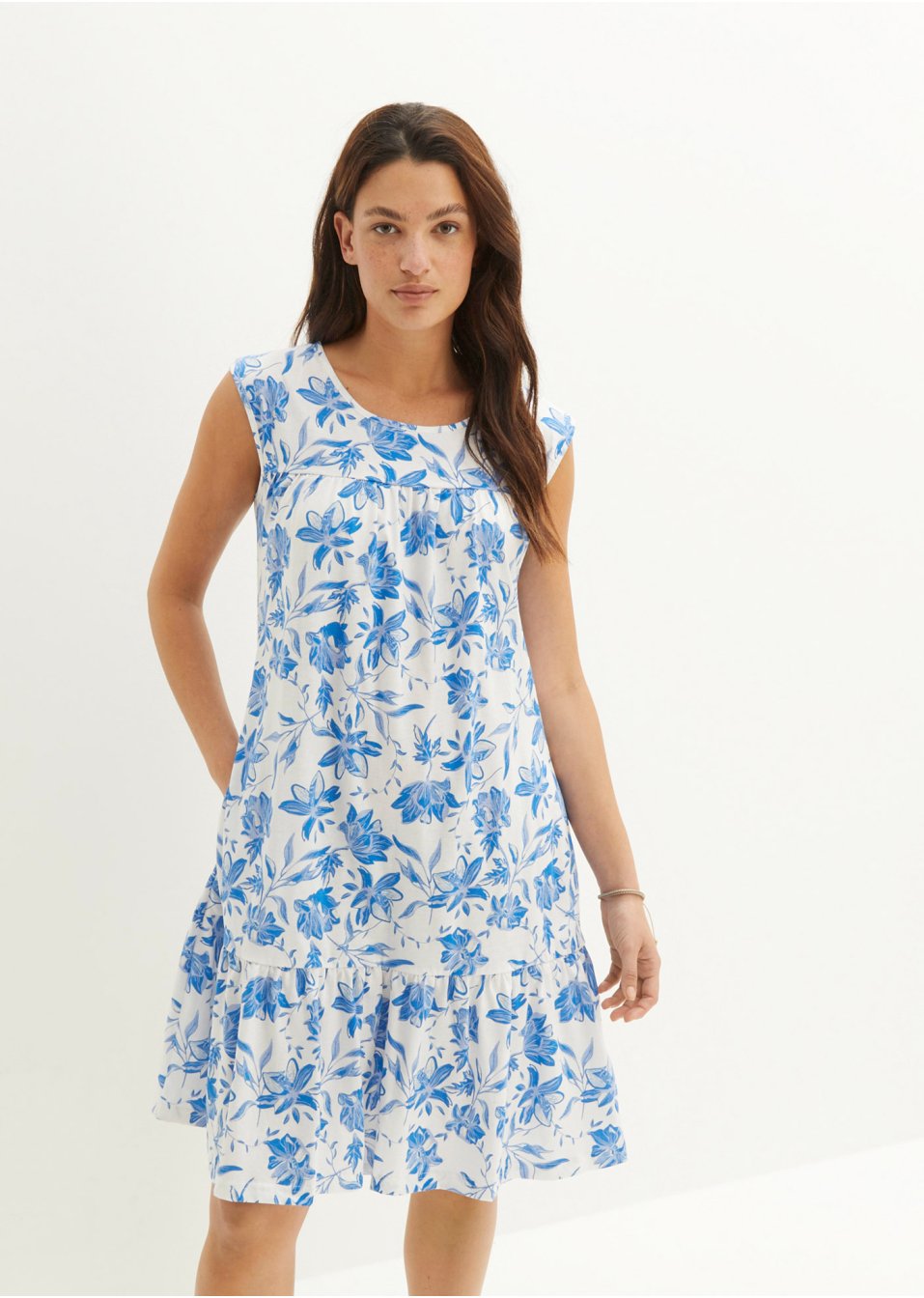 Robe à volant, longueur genou